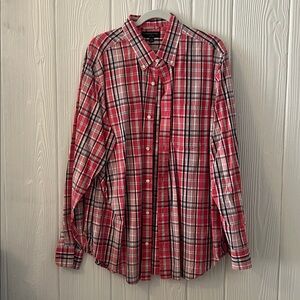Banana Republic Red and Blue Plaid Shirt
